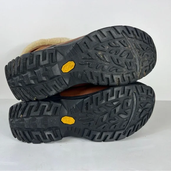 UGG men's Butte Worchester Brown Leather Waterproof Vibram Boots Mens Size 9 - Picture 13 of 13